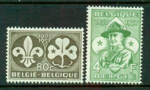 Belgium #509-510  Mint  F-VF  VLH  Scott $1.35  Scouts