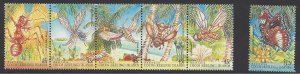 Cocos (Keeling) Island #302-3 MNH set, various insects, issued 1995