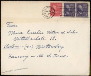 USA 2c 3x3c Prexie Transatlantic Cover Germany US Zone 80770