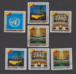 Bhutan 140-143 C24-C26 UN United Nations World Refugee Year Set U CTO