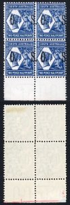 SOUTH AUSTRALIA SGO83 Official 1899 2 1/2d indigo O.S. opt Block of 4