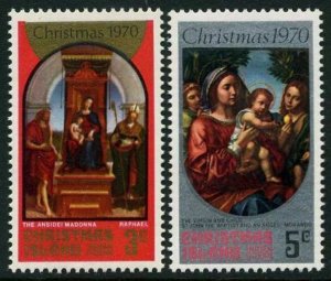 Christmas Isl 35-36 two sets,MNH.Mi 33-34. Christmas 1970.By Raphael,Morando.