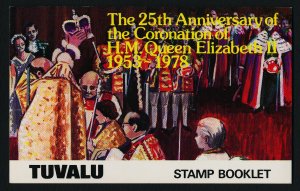 Tuvalu 81-4 Booklet SB 1 MNH Queen Elizabeth 25th Anniv of Coronation