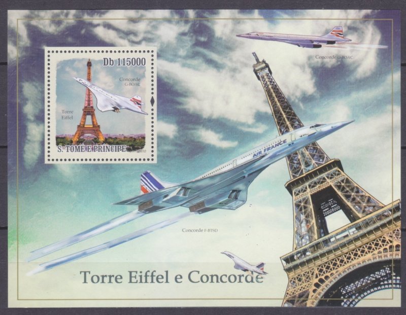 2010 Sao Tome and Principe 4377/B753 Concorde 11,00 €