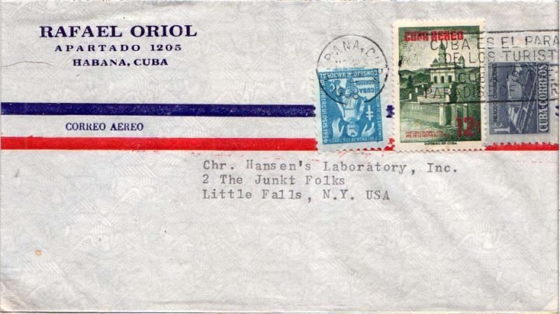 Cuba 1c Child and Cross of Lorraine and 1c Proposed Communications Building P...