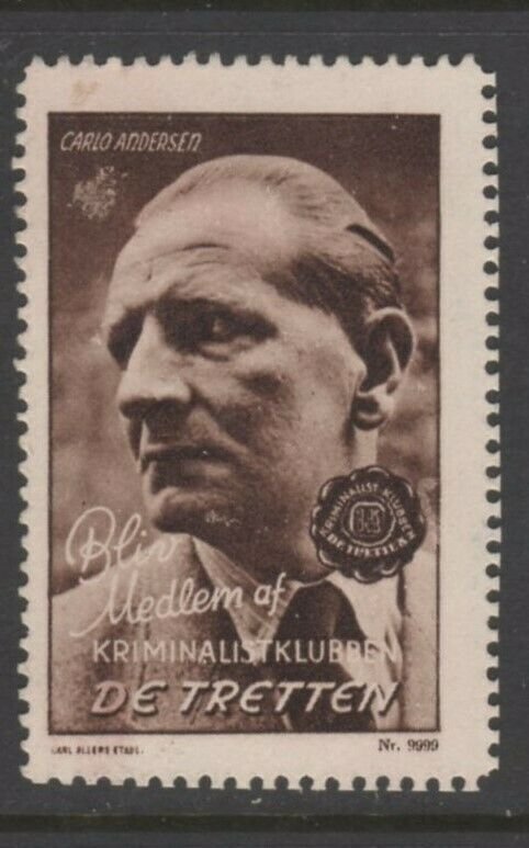 Denmark- Criminal Club Carlo Andersen Book  Advertising Stamp - NG