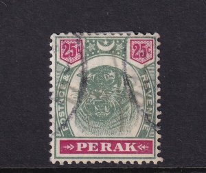 Malaya Perak 1897 25c Tiger SG73 Fine Used BP16234