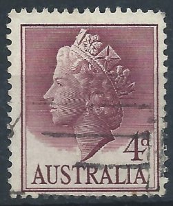 Australia 1957 - Queen Elizabeth 4d definitive - SG294 used