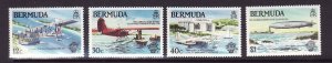 Bermuda-Scott#441-4-Unused NH set-Planes-Manned Flight-19