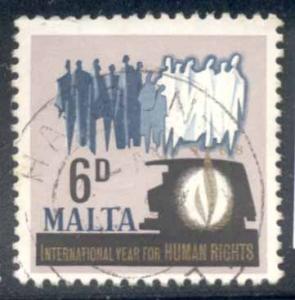 Malta ~ #382 ~ Human Rights Year ~ Used