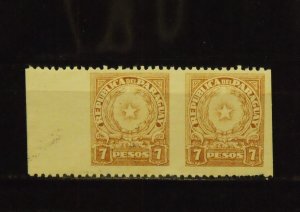 14350   PARAGUAY   MH # 394     Imperf Pair                   CV$ 10.00