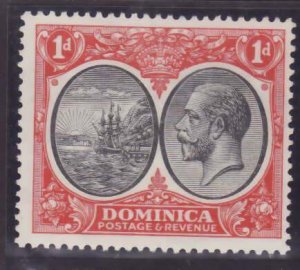 Dominica-Sc#67- id13-unused NH og 1p scar & black KGV-Ships-1923-33-