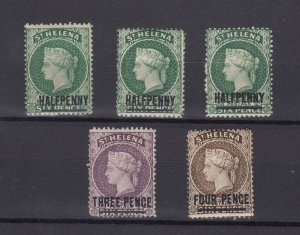 St Helena QV Mint Collection Of 5 MH BP2628