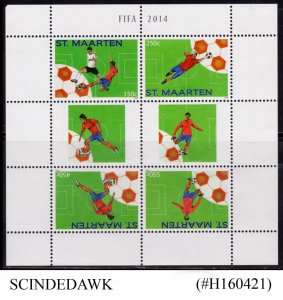 ST. MAARTEN - 2014 FIFA FOOTBALL WORLD CUP, BRAZIL / SOCCER / SPORTS MIN/SHT MNH