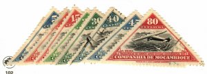 Mozambique Company #165-8 MH, 169-70 used, 171 MH, 174 used