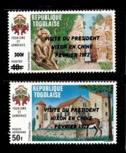 Togo 1972 - Tourism, President Nixon OVPT - Set of 2v - Scott 804, C172 - MNH