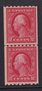 411 Line Pair VF original gum never hinged nice color cv $ 125 ! see pic !