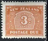 New Zealand; 1945: Sc. # J29: MLH Single Stamp