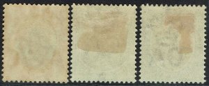 ST KITTS NEVIS 1903 COLUMBUS 1/- 2/- AND 2/6 WMK CROWN CA 