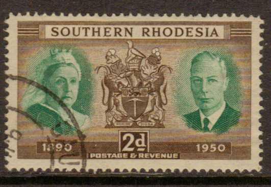 Southern Rhodesia   #73  used  (1950)  c.v. $1.10