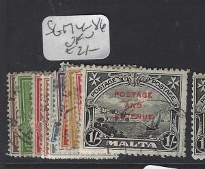 MALTA (PP0710B)   KGV P&R OVPT TO 1/-  SG 174-186   VFU