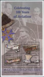 GUYANA 3773 MNH S/S SCV $6.75 BIN $4.00 AIRPLANES