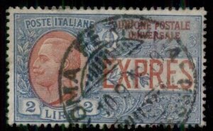 ITALY #E7 2lira Express, used, F/VF, Scott $160.00