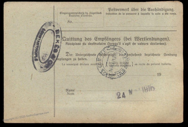 Germany 1916 Deutsches Reich Germania Wmk 2 mark Cover G95981