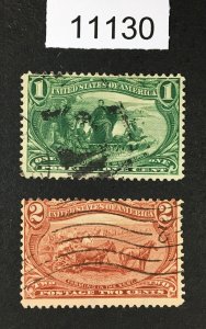 MOMEN: US STAMPS # 285-286 USED LOT #11130