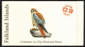 FALKLAND ISLANDS 1988 £2.10 Birds Booklet; Scott 704, SG SB12; MNH