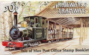 Isle of Man Sc 458c 1991 Trains stamp booklet mint NH