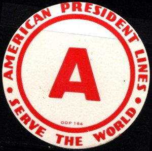 Vintage US Poster Stamp American President Lines Ltd. Serve The World