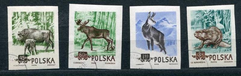 Poland 1954 Sc 663 Note Mi 885-8B Used/CTO Imperf.  Fauna Wild Enimals