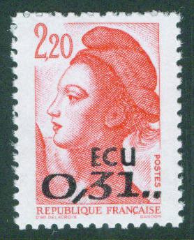 FRANCE Scott 2115 MNH** 1988 surcharged stamp