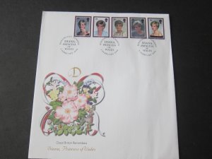 Great Britain 1998 Sc 1795a Diana set FDC