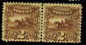 113 MINT Pair F-VF OG HR Right stp Lt crease Cat$1200