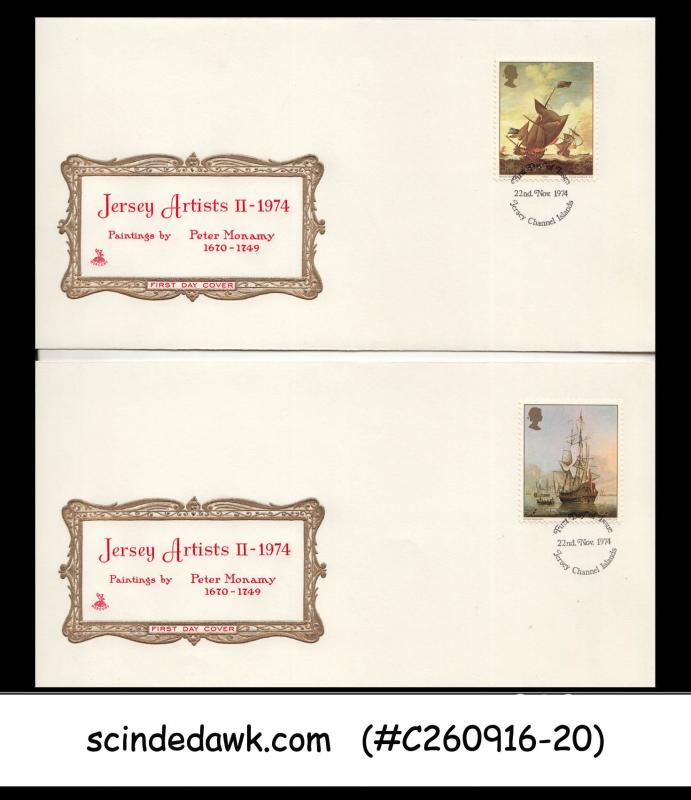 JERSEY - 1974 JERSEY ARTISTS PAINTINGS - SET OF 4 FDC