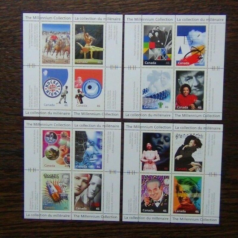 Canada 1999 Millennium Collection 1st Services Miniature Sheet x 4 MNH  