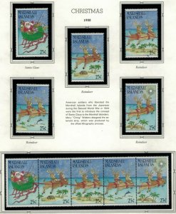 ZAYIX - 1988 Marshall Islands #195-199a MNH - Christmas - Santa - Reindeer 