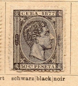 Spanish Colonies Caribbean 1877 Early Issue Fine Mint Hinged 50c. NW-238458