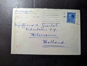 1942 Censored Bulgaria Cover Sofia to Hilversum Netherlands