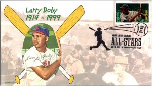 KAPPY FDC 2012 LARRY DOBY COMPUCHET CACHET LTD ED 3/13 HV12