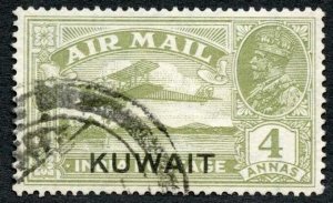 Kuwait SG33 4a Olive Green Fine used Cat 225 pounds