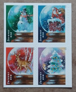 US #5816-19 #5819a (66c) Snow Globes MNH block of 4 (2023)