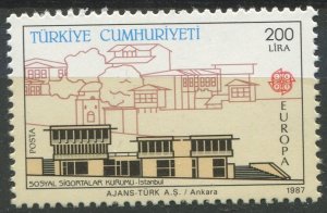 Turkey Sc#2380 MNH, 200L multi, Europa (C.E.P.T.) 1987 - Modern Architecture ...