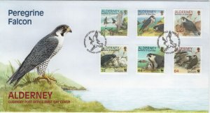 Alderney 2000 FDC Sc 142-147 Peregrine falcon