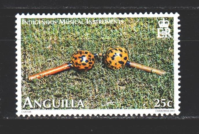 Anguilla. 2001. 1095 from the series. Maracas, music. MNH.