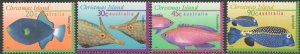 CHRISTMAS IS. Sc#381-383, 385 1996 Fish Part Set OG Mint NH