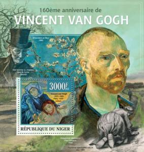 NIGER 2013 SHEET VAN GOGH ART PAINTINGS nig13301b