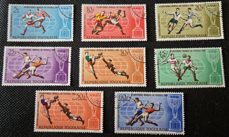 TOGO 1966 Soccer Rimet Cup Set of 6#577-582 Used SCV $2.00